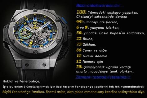 hublot fenerbahçe saati|FENERBAHÇE VE HUBLOT MARKASININ PRESTİJ .